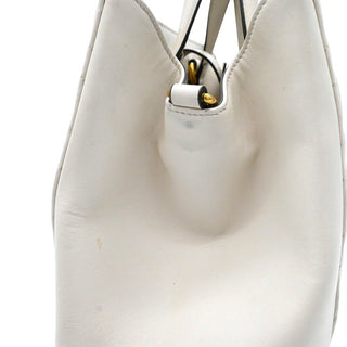 GUCCI | Ivory Leather Matelasse GG Marmont Top Handle Bag