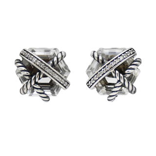 DAVID YURMAN | Crystal Cable Wrap Stud Earrings