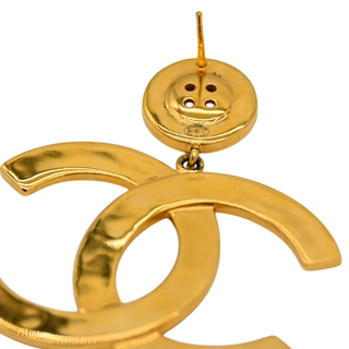 CHANEL | Large CC Button Drop Earrings