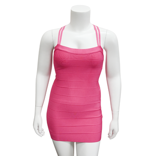 HERVE LEGER | Hot Pink Bandage Mini Dress