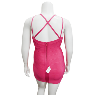 HERVE LEGER | Hot Pink Bandage Mini Dress