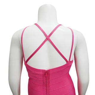 HERVE LEGER | Hot Pink Bandage Mini Dress