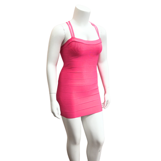 HERVE LEGER | Hot Pink Bandage Mini Dress