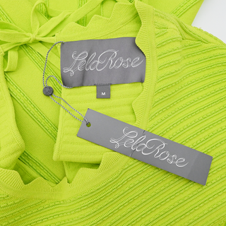 Lime Textured Knit Dress