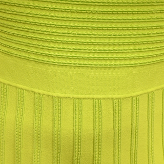 LELA ROSE | Lime Textured Knit Dress