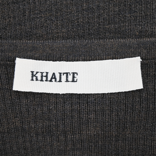 KHAITE | Tania Brown Ribbed Knit Top