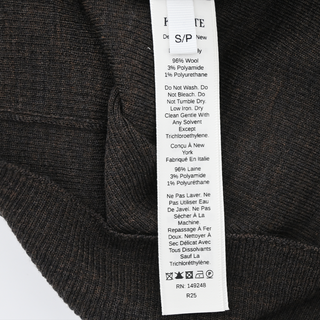 KHAITE | Tania Brown Ribbed Knit Top