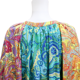 ALEMAIS | Ceto Spliced Patchwork Silk-Blend Blouse