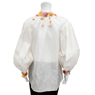 ZIMMERMANN | Postcard Floral Linen-Blend Blouse