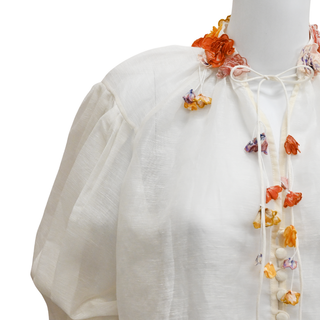 ZIMMERMANN | Postcard Floral Linen-Blend Blouse