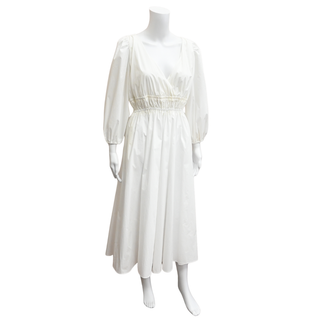 ALTUZARRA | Kathleen Optic White Poplin Midi Dress