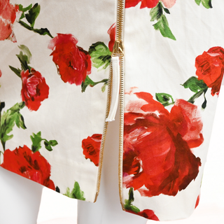 CAROLINA HERRERA | Floral Print Column Midi Dress