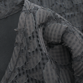 CHANEL | Black Floral Ruffled Blouse