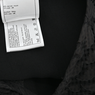 CHANEL | Black Floral Ruffled Blouse