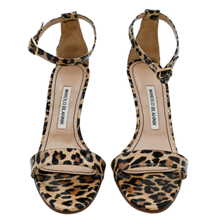 MANOLO BLAHNIK | Chaos Leopard-Print Patent Heels