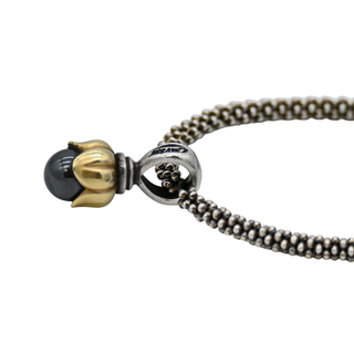 LAGOS | Two-Tone Hematite Tulip Pendant Necklace