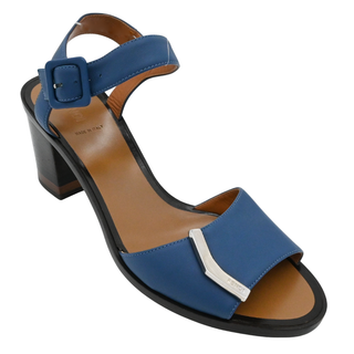 FENDI | Blue Leather Heeled Sandals