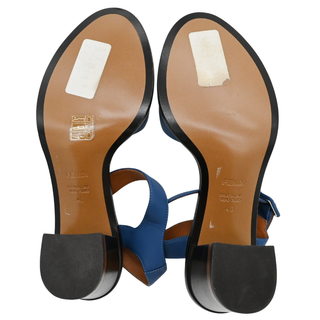 FENDI | Blue Leather Heeled Sandals