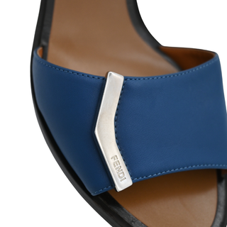 FENDI | Blue Leather Heeled Sandals