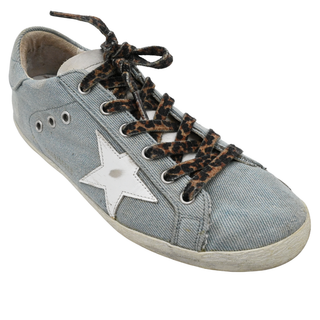 GOLDEN GOOSE | Light Blue Denim Superstar Sneakers