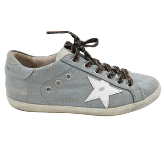 GOLDEN GOOSE | Light Blue Denim Superstar Sneakers