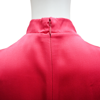 JONATHAN SIMKHAI | Magenta Twist Front Silk Blouse