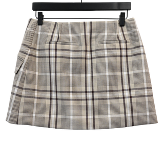 SIMKHAI | Payton Plaid Wrap Mini Skirt