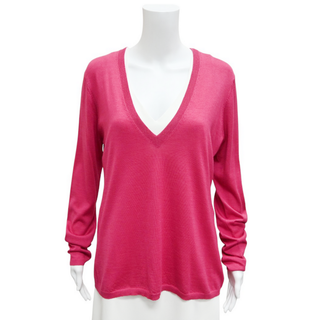 GABRIELA HEARST | Magenta Lightweight Knit Sweater