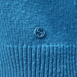 GUCCI | Teal Blue Wool Knit Sweater