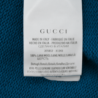 GUCCI | Teal Blue Wool Knit Sweater