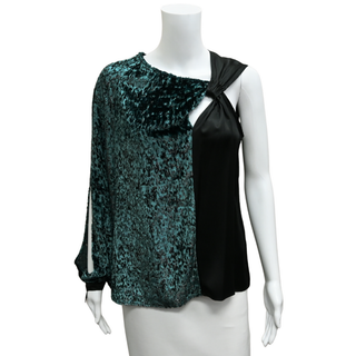 YIGAL AZROUEL | Velvet Burnt Out Knot Top