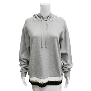 MONCLER | Heathered Gray Logo Hoodie