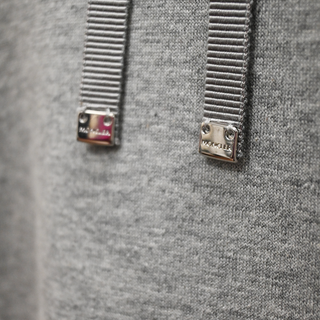 MONCLER | Heathered Gray Logo Hoodie