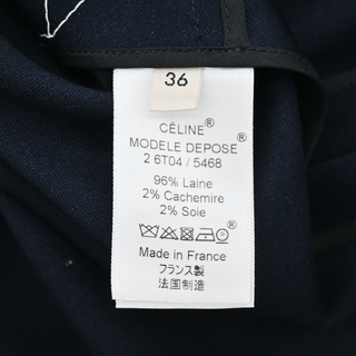 CELINE | Navy Blue Midi Shirt Dress