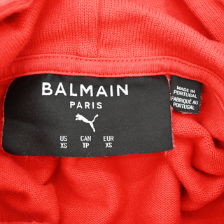 BALMAIN | Distressed Striped Logo Hoodie
