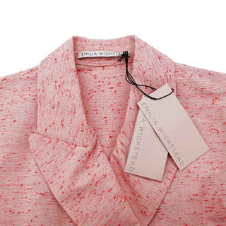 EMILIA WICKSTEAD | Red Flecked Pleated Midi Dress