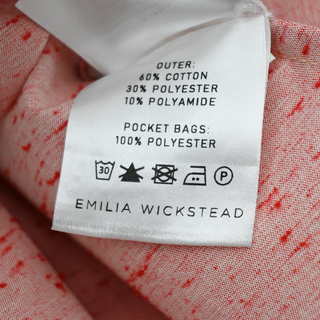 EMILIA WICKSTEAD | Red Flecked Pleated Midi Dress