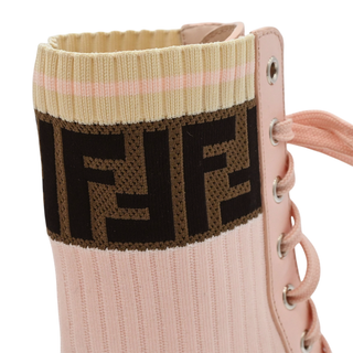 FENDI | Rockoko Pink Zucca Combat Boots