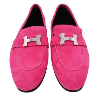 HERMES | Rose Fuchsia Paris Suede Loafers