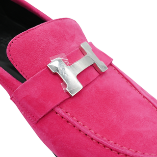 HERMES | Rose Fuchsia Paris Suede Loafers