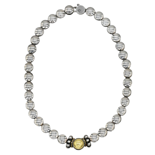 LAGOS | Two-Tone Caviar Disc Necklace