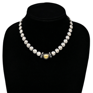 LAGOS | Two-Tone Caviar Disc Necklace