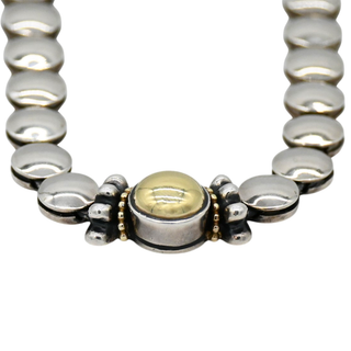 LAGOS | Two-Tone Caviar Disc Necklace