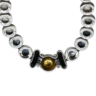 LAGOS | Two-Tone Caviar Disc Necklace