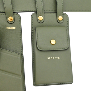 FENDI | Army Green Leather Multi-Accessory Belt