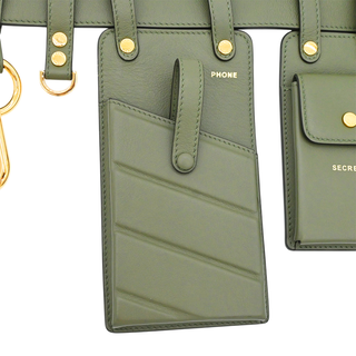 FENDI | Army Green Leather Multi-Accessory Belt