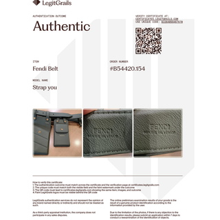 FENDI | Army Green Leather Multi-Accessory Belt