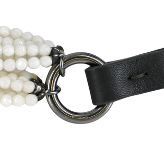 BRUNELLO CUCINELLI | White Beaded Lariat Choker Necklace