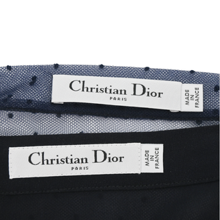 DIOR | Navy Sheer Lace Polka Dot Skirt