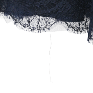 DIOR | Navy Sheer Lace Polka Dot Skirt